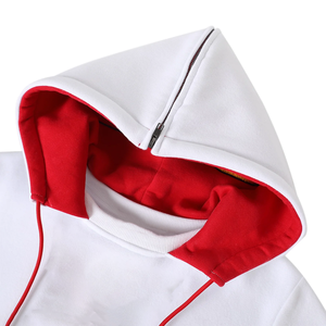 Sudadera con Capucha OES Winter White Prep Unisex, con Bolsillo Tipo Canguro, Forro Rojo, Emblema de Estrella Multicolor, 100% Algodón Orgánico - Product Image 5
