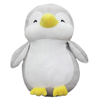 Unisex Pinguïn Knuffel Zacht Katoen En Polyester Knuffels Thuis Decoratief Karakter In Oranje Roze Blauw Grijs
