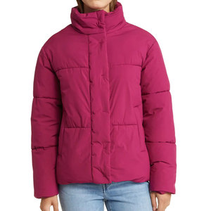 High Quality Coated <b>Slim</b> <b>Fit</b> Women's Puffer Quilted <b>Jacket</b> with Stand Collar Latest Design Men's Coat - Product Image 3