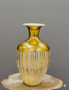 Vase à fleurs en aluminium coulé à double finition poli à la main pour un style d'intérieur haut de gamme avec une texture lisse et un matériau durable - Product Image 5