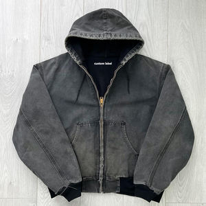 Sudadera con capucha de gran tamaño de mezclilla para hombres y mujeres suéter de lágrimas sudaderas con capucha de peso pesado ropa 460 GSM - Product Image 2