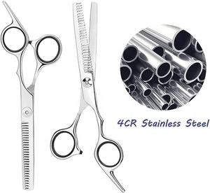 Ciseaux de coiffure en acier inoxydable pour salon de coiffure à domicile avec vis de réglage fin Outils de beauté pour couper les cheveux pointus - Product Image 3