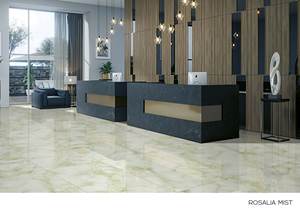 Carreaux modernes en céramique émaillée 600x1200mm Carreaux de sol muraux brillants Série de sculpture sur terrazzo rétro Exportation intérieure disponible - Product Image 2