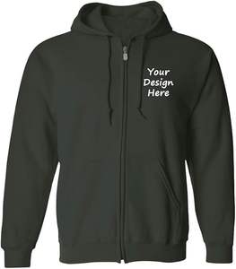 Sudadera con capucha y cremallera con estampado de estrellas y rayas Personaliza tus propias sudaderas con cremallera - Product Image 2