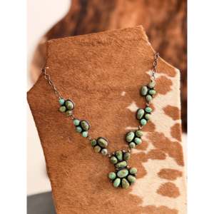 Ensemble de colliers en turquoise dorée du Sonora et argent sterling, fait main par des artisans Navajo, objet culturel de collection - Product Image 3