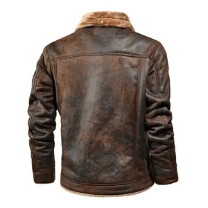 Nouvel arrivage de veste de loisirs coupe ajustée de style coréen pour hommes de couleur unie manteau de moto en cuir artificiel pour tenue décontractée - Product Image 3