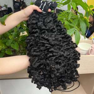 ผมดิบแบบชาวพม่าเป็นลอนสำหรับต่อผมมนุษย์ - Product Image 5