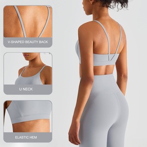 Conjuntos de ropa deportiva Athleisure de talla grande, nuevo traje de Yoga de manga larga con espalda abierta, mallas de entrenamiento sin costuras, sujetadores deportivos - Product Image 5