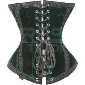 Nouveau dernier 2025 velours robuste 26 Double acier désossé taille formation sous le buste serré Shaper Corset au prix de gros - Product Image 1
