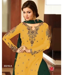 Las mujeres de diseñador indio usan Georgette Salwar Kameez Nuevo diseñador Ready Made Salwar Kameez Suit para boda y Festival Wear Suit - Product Image 1