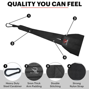 High Quality Adjustable Arm Supports Hanging Ab Straps for Core <b>Strength</b> <b>Training</b> Padded Bodyweight Exercises Made Rubber - Product Image 5
