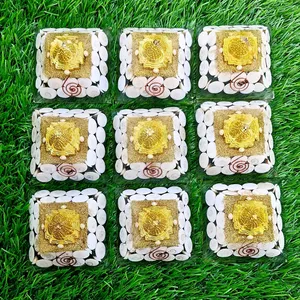 Pyramide de chakra Gomti originale - Cristal Shree Yantra, pyramide originale avec chakra Gomati pour la correction du vastu, argent, richesse - Product Image 3