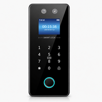 Serrure de porte intelligente en verre Guidi Tuya, biométrique, reconnaissance faciale, empreinte digitale, mot de passe, carte IC, déverrouillage à distance par application, cloud, maison, hôtel, bureau, appartement