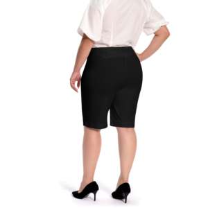 Shorts-jupe femme grande taille Jenna Rose à enfiler avec anneau en D, anti-plis, en polyester/coton, style décontracté pour le bureau et le travail - Product Image 3