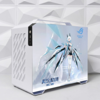 X200 casing komputer portabel karakter bertema yang dapat disesuaikan m-atx/Itx dimensi kedua casing mikro vertikal Anime logam