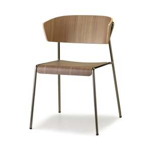 Wood <b>Shell</b> Dining Armchair with Metal Frame - Product Image 3
