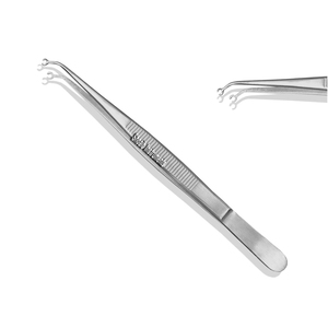 DeBakey Pince à micro-tissu atraumatique Instruments chirurgicaux dentaires droits Pince vasculaire vétérinaire-Source d'alimentation manuelle - Product Image 4