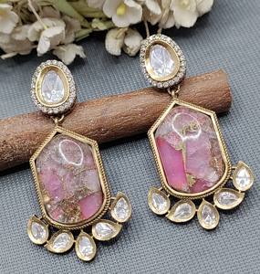 C-9 Fashion Chandelier Moissanite Mehandi Boucles d'oreilles SKU 2159 - Product Image 2