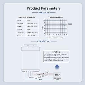 400W ngoài trời dẫn chiếu sáng biến áp không ướt 12V AC DC nguồn chuyển mạch cung cấp điện - Product Image 4