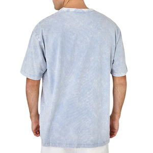 Wholesale Custom Heavyweight 100% Cotton t Shirt Oversized <b>Drop</b> Shoulder Vintage <b>Acid</b> Wash Blank T-shirt for Men - Product Image 3