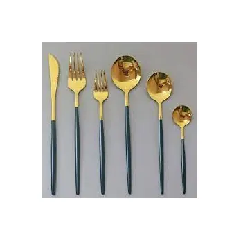 Metal Ridge Besteckset handgefertigte königliche dekorative Goldfinish-Lahl und Messerschnitzel Besteck mit bestem Preis