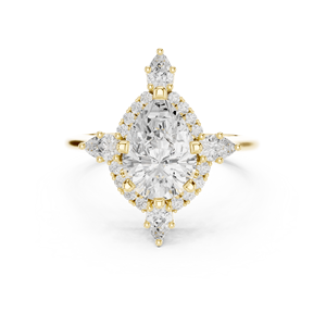 Bijoux Bague de créateur en or 18 carats avec accents de diamants floraux - Product Image 5