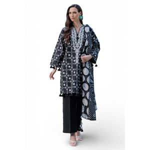 Traje de 3 Piezas para Mujer con Estampado y Cuello Bordado B-62011 - Product Image 4