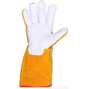 Nuevo 2025, al por mayor precio de fábrica, guante de barbacoa resistente al fuego y al calor, guantes de soldadura de cuero - Product Image 2