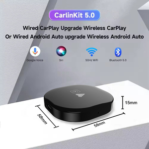 2in1 không dây Carplay Android Auto Adapter ai Hộp chuyển đổi có dây để cắm không dây & chơi phổ xe Dongle nhanh chóng kết nối - Product Image 5