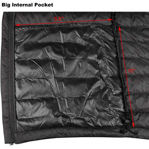 Chaqueta acolchada con capucha para hombre, abrigo ligero relleno acolchado cálido, prendas de vestir exteriores a prueba de viento - Product Image 6