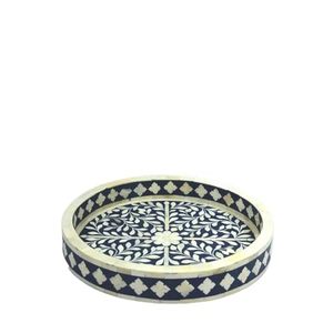 Artisan Aura ถาดเสิร์ฟกาแฟหินอ่อนคุณภาพสูงถาดกลมฝังกระดูกธรรมชาติสำหรับอาหารพรีเมี่ยมราคาไม่แพง - Product Image 4