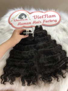 Top qualité pas cher prix en gros 100% cheveux vierges vietnamiens vague profonde faisceaux de cheveux humains - Product Image 2