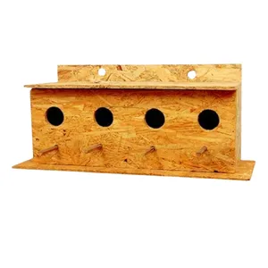 Prix de vente en gros Maison d'oiseau en bois Maison d'oiseau en bois naturel fabriquée à la main pour les utilisations de jardin à bas prix