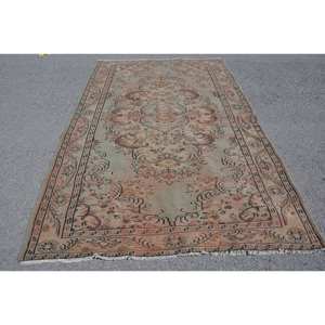 Classique marron vert 5.6 X 9.2ft Vintage tapis turc fait à la main laine grande surface Patchwork Design pour couloir tapis de chambre en Latex - Product Image 1