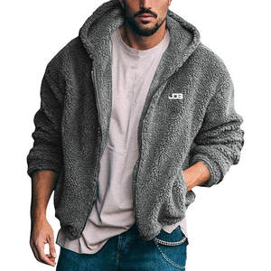 Premium <b>Men</b> Hooded Fleece Jacket <b>Sherpa</b> Warm Winter Casual Outdoor Breathable Quick Dry Front Logo Soft Comfortable - Product Image 1