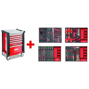 Armoire à roulettes Usag Racing avec un assortiment de 156 pièces pour l'entretien des outils, modèle 495 MB - Product Image 1