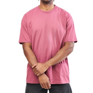 Premium Men O-Neck Oversized T-Shirt Stylish 100% Cotton Front Logo Knitted Tee for Work Casual or Travel - Product Image 1