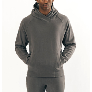 Sweat-shirt à capuche épais pour homme, personnalisé avec logo brodé en 3D, en coton, pour l'hiver, couleur unie, écologique, vente en gros - Product Image 6