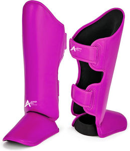 Venta al por mayor personalizado profesional Muay Thai espinilleras PU cuero almohadillas de boxeo para Kickboxing MMA entrenamiento - Product Image 5