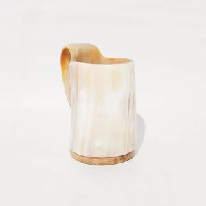 Tasse de corne de Viking naturelle de haut rang Design de taureau africain de luxe pour boire du vin, du thé et du café pour les fêtes - Product Image 4