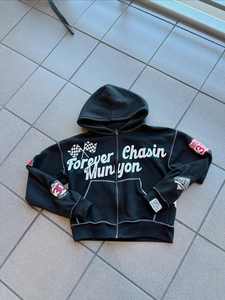 Sweat-shirts à capuche lourds à la vente chaude avec broderie 3D personnalisée et impression sur écran Sweat-shirt pour homme avec logo en relief Design à fermeture éclair - Product Image 3