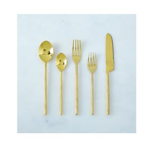 Juego de Cubiertos de Oro para Boda, 2 Cucharas y 2 Tenedores y 1 Cuchillo para Pastel, Juego de 5 Piezas de Lujo a los Mejores Precios Disponibles - Product Image 4