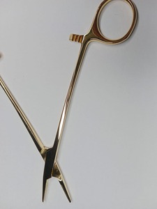 Portaagujas de acero inoxidable, abrazadera de sutura, herramientas médicas quirúrgicas reutilizables, instrumentos hemostáticos, fórceps rectos curvos - Product Image 2