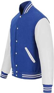 Chaqueta Universitaria Vintage con Mangas de Cuero para Hombre, Estilo Bomber de Béisbol, Moda Urbana - Product Image 3