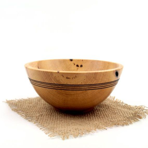 Ensemble de 4 bols de service ronds en bois faits à la main sans BPA écologiques comprenant fourchette et cuillère pour salade articles de fête en gros - Product Image 5