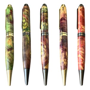 Sapphire Collection: Luxury Handmade 0.7mm Stabilized Wood Ballpoint <b>Pen</b> Green-Red-Blue Resin Body Business <b>Gift</b> Souvenir <b>Pen</b> - Product Image 1