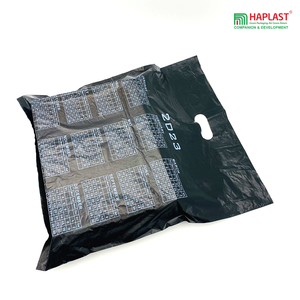 Custom Die Cut Printed LDPE Handle 100% Recyclable Clear Plastic Shopper <b>Bag</b> for Supermarket Shopping Merchandise <b>Punch</b> - Product Image 4