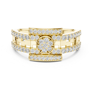 Bague en or blanc 14 carats avec diamant rond cultivé en laboratoire pour un usage quotidien, pour femmes |   Nouveau diamant cultivé 0,64 carat certifié IGI Luxe - Product Image 3