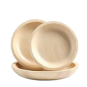 Ventes de qualité supérieure pour Premium écologique biodégradable jetable compostable Areca feuille de palmier ensemble d'assiettes en bambou vaisselle