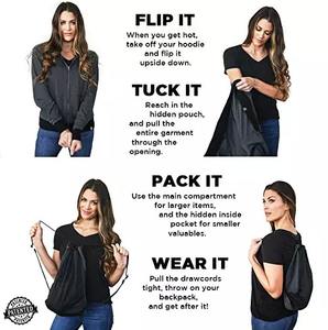 Sudadera con Capucha Reversible con Cremallera y Estampado Digital de Color Sólido Personalizada para Hombre, Ropa Deportiva Unisex para Exteriores, Venta al por Mayor - Product Image 3